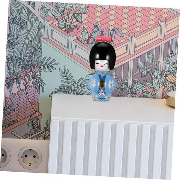 Cabilock 2 Bambole Kimono Giapponese in Legno - Decorazione Tradizionale Casa
