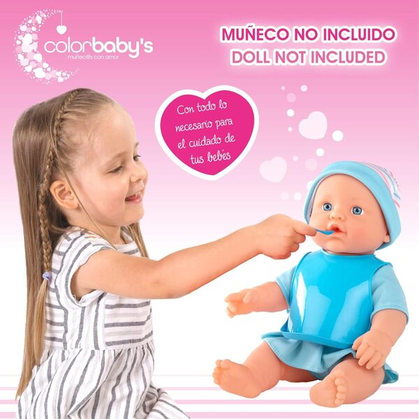 Colorbaby Baby-Zubehör-Set mit Wanne, 20-teilig für Pflege und Fütterung