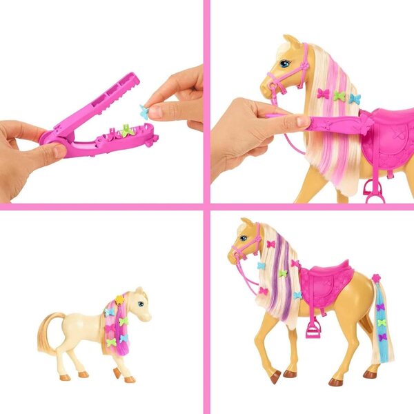 Barbie Ranch Spielset mit Puppe, 2 Pferden und über 20 Zubehörteilen für Kinder ab 3 Jahren