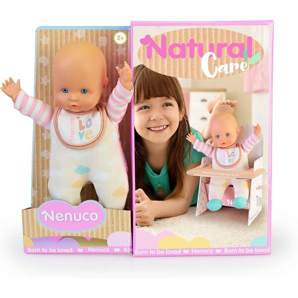 Nenuco Natural Care 25 cm große Puppe mit einfach zu montierendem Pappzubehör