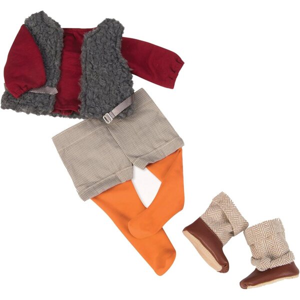 Deluxe Red Our Generation 18-Zoll-Kleid – einfach zu tragende Jacke und Shorts