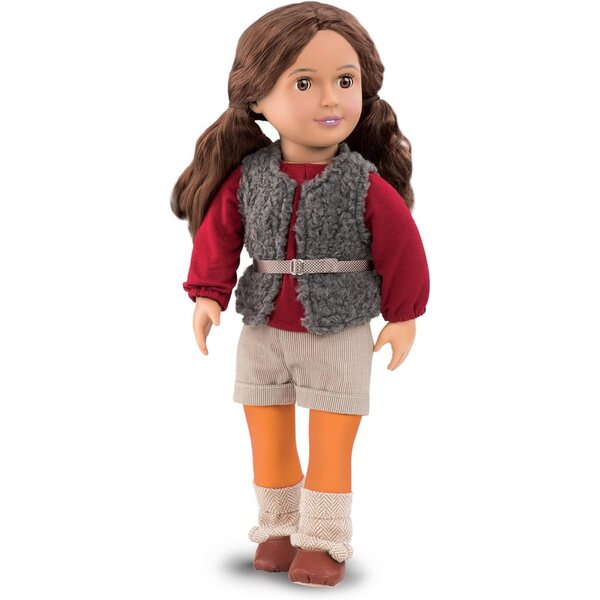 Deluxe Red Our Generation 18-Zoll-Kleid – einfach zu tragende Jacke und Shorts