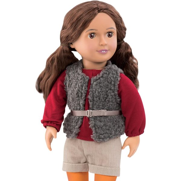 Deluxe Red Our Generation 18-Zoll-Kleid – einfach zu tragende Jacke und Shorts