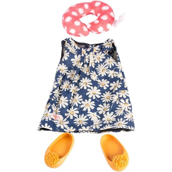 Bambola Reese OG 46 cm con vestito estivo e accessori per viaggi sostenibili