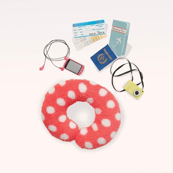 Bambola Reese OG 46 cm con vestito estivo e accessori per viaggi sostenibili