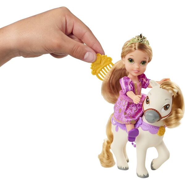Disney Prinzessin Rapunzel mit Pony und Zubehör – Petite Doll 15 cm