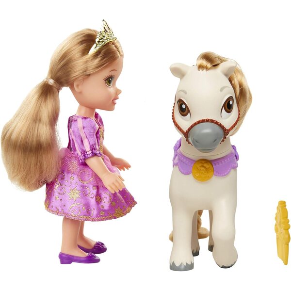 Disney Prinzessin Rapunzel mit Pony und Zubehör – Petite Doll 15 cm