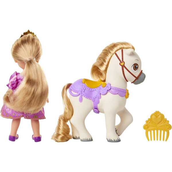 Disney Prinzessin Rapunzel mit Pony und Zubehör – Petite Doll 15 cm