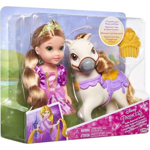 Disney Prinzessin Rapunzel mit Pony und Zubehör – Petite Doll 15 cm