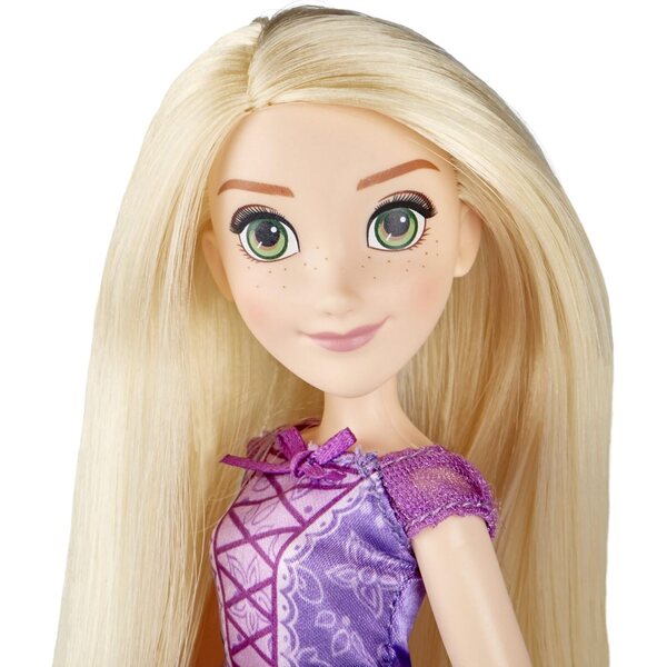 Disney Princess Royal Shimmer Rapunzel – Puppe mit glitzerndem Kleid und Aquarell-Design