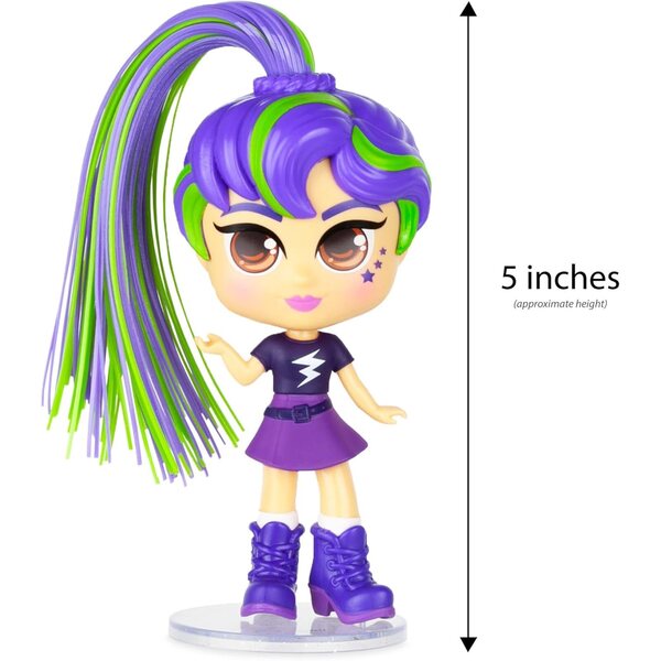 Basic Fun Curli Girls Charli, die Popstar-Puppe mit MagiCurl-Haaren zum Locken