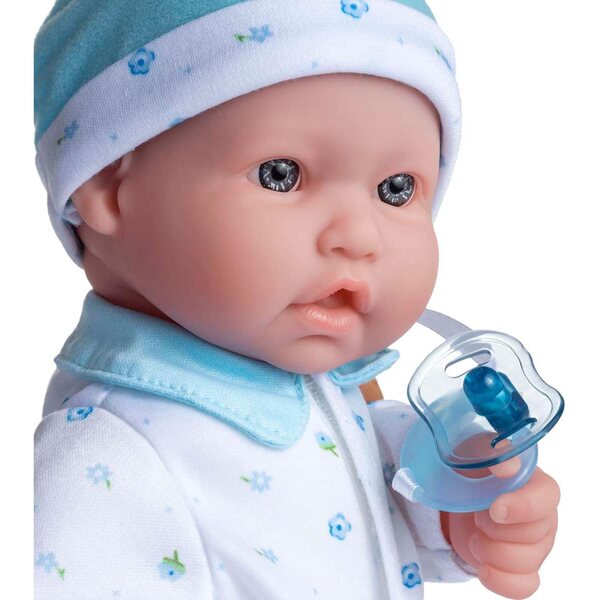 JC Toys La Baby 40 cm Puppe mit weichem Körper, Zauberflasche und Schnuller, +12 Monate