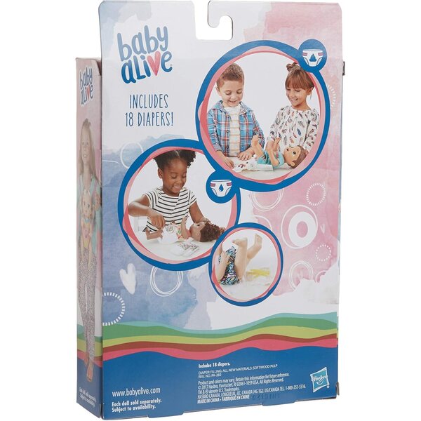 Baby Alive Pannolini Monouso - 18 pezzi per bambole che bagnano e fanno la cacca