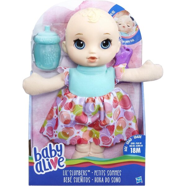 Baby Alive Lil 'Slumbers Blonde – Interaktive Puppe für Pflege und Liebesspiele