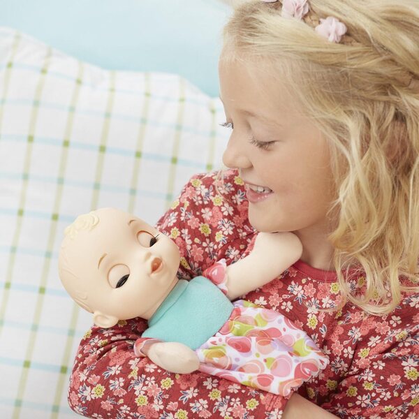 Baby Alive Lil 'Slumbers Blonde – Interaktive Puppe für Pflege und Liebesspiele