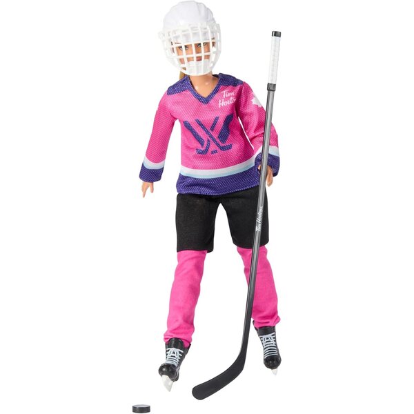 Barbie PWHL 2025 Hockeypuppe in Rosa, Lila und Blaugrün, inklusive Zubehör