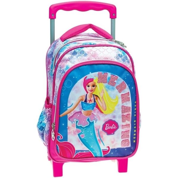 Barbie Meerjungfrau Rucksack und Trolley 30 cm – Mehrfarbiges Puppen- und Zubehörset