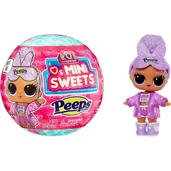 LOL Surprise Loves Mini Sweets Peeps Cozy Bunny mit 7 Überraschungen, Sammelpuppe