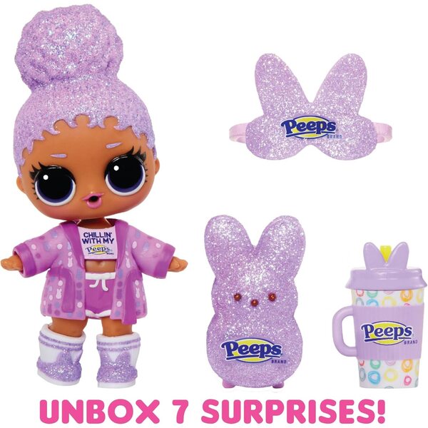 LOL Surprise Loves Mini Sweets Peeps Cozy Bunny mit 7 Überraschungen, Sammelpuppe