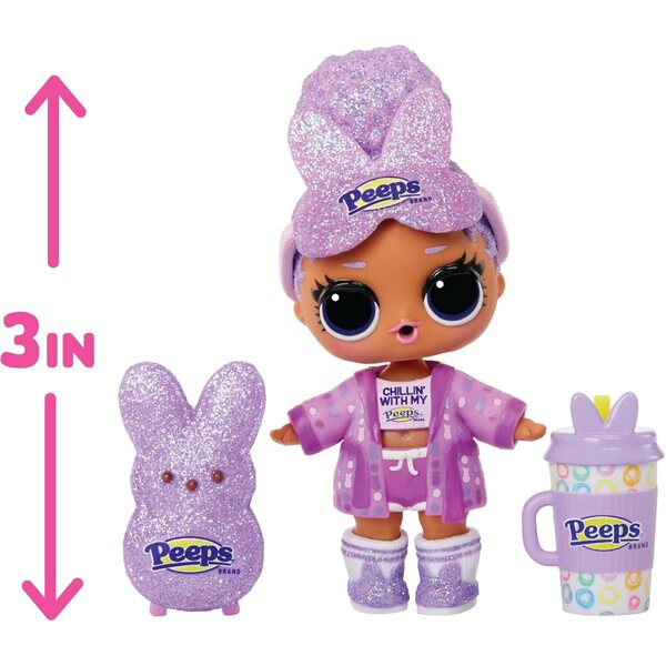 LOL Surprise Loves Mini Sweets Peeps Cozy Bunny mit 7 Überraschungen, Sammelpuppe