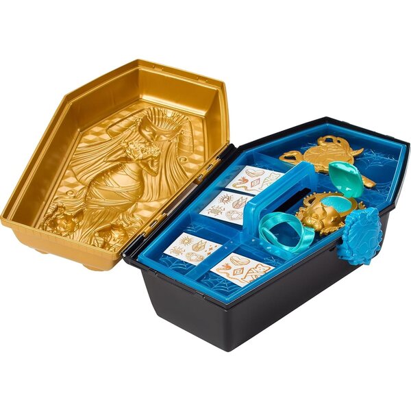 Monster High Cleo De Nile Bambola con Kit Golden Glam, Tatuaggi e Collana per Bambini