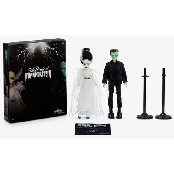Monster High Skullector Frankenstein & Bride Set 10,5-Zoll-Puppen mit exklusiven Details