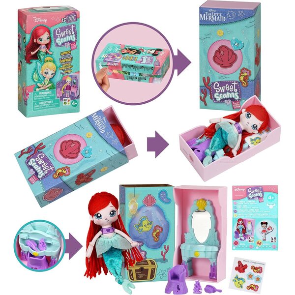 Disney Sweet Seams bambola di straccio 15 cm con accessori e storia da gioco