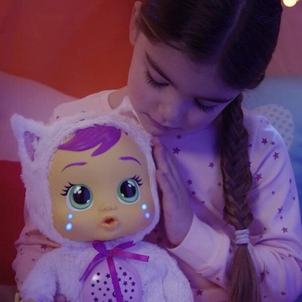 Cry Babies Daisy-Puppe mit Sternenprojektion und Schlafliedern für Kinder ab 18 Monaten