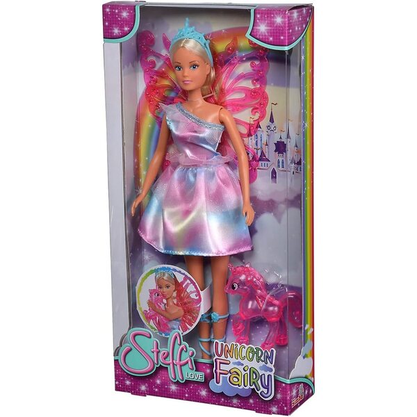 Steffi Love Unicorn Fairy bambola 29 cm con unicorno e ali rimovibili