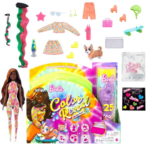 Barbie Color Reveal Totally Neon mit 25 Überraschungen und überraschenden Farbwechseln