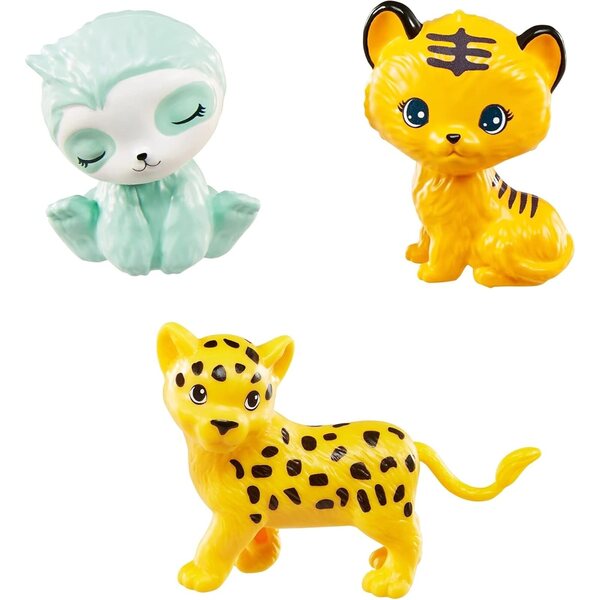 Barbie & Friends Wildlife Adventure Geschenkset mit Fahrzeug, Puppen und Tieren