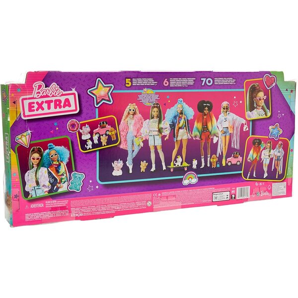 Barbie Extra-Set mit 5 Puppen mit 6 Tieren und 70 Styling-Accessoires