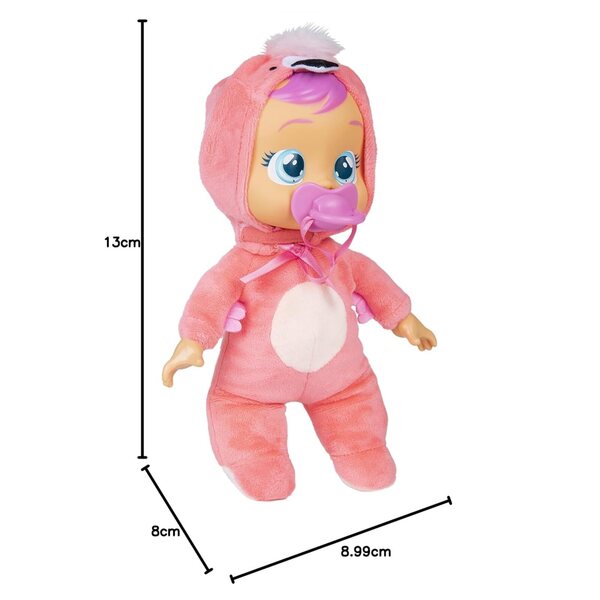Cry Babies Tiny Cuddles Fancy 9" weiche Puppe mit echten Tränen und rosa Schnuller