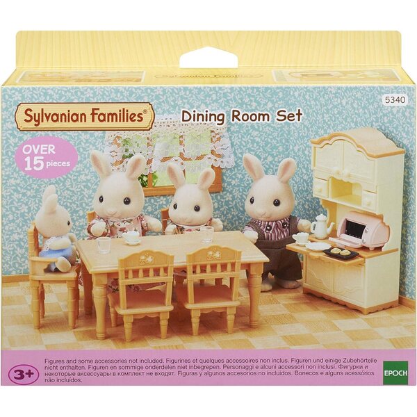 Sylvanian Families Küchen- und Esszimmerset – Puppenhauszubehör 8 cm