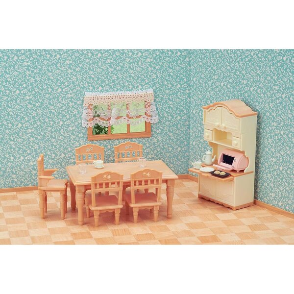 Sylvanian Families Küchen- und Esszimmerset – Puppenhauszubehör 8 cm