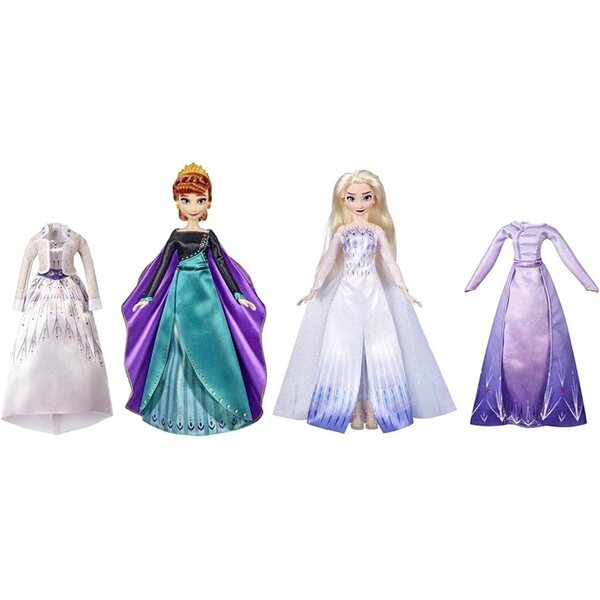 Disney Frozen 2 Anna ed Elsa Royal Moda con Abiti e Accessori per Bambole dai 3+