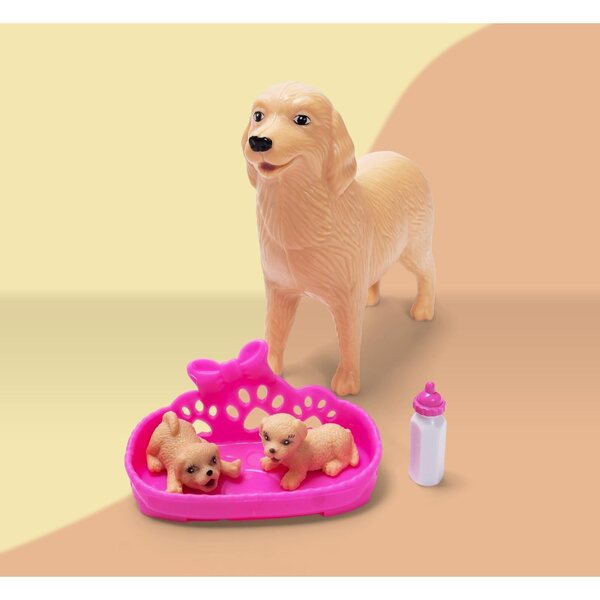 Simba Steffi Love Welcome Puppies – Puppe mit schwangerer Hündin und Welpen, inklusive Zubehör