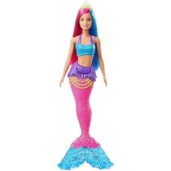 Barbie Dreamtopia Meerjungfrau mit glitzerndem Schwanz und bunter Tiara – zufälliges Modell
