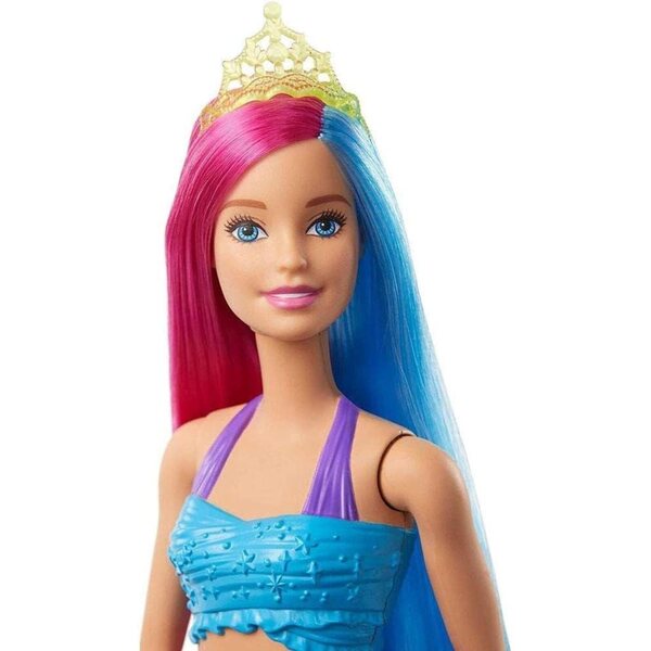 Barbie Dreamtopia Meerjungfrau mit glitzerndem Schwanz und bunter Tiara – zufälliges Modell