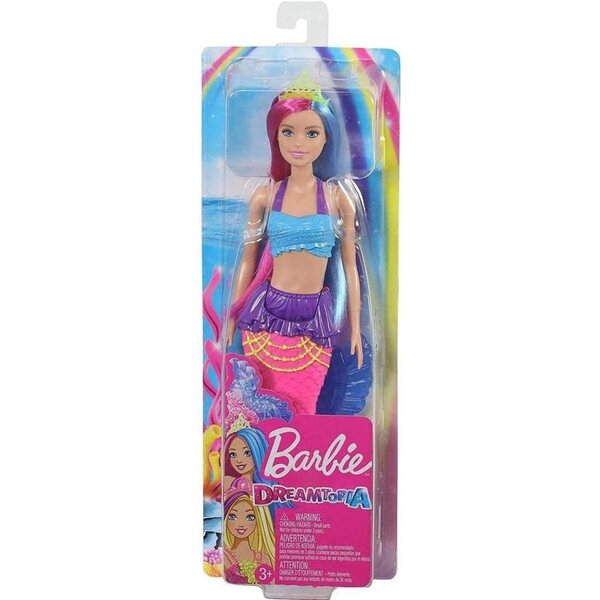 Barbie Dreamtopia Meerjungfrau mit glitzerndem Schwanz und bunter Tiara – zufälliges Modell