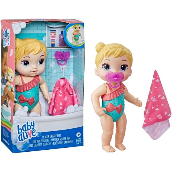 Baby Alive Baby Punny und Hugs Blonde mit Badeanzug und Accessoires