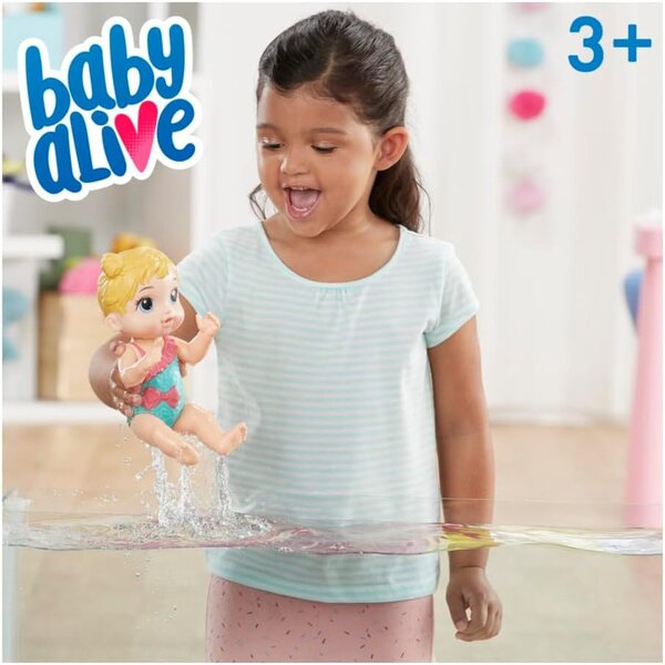 Baby Alive Baby Punny und Hugs Blonde mit Badeanzug und Accessoires
