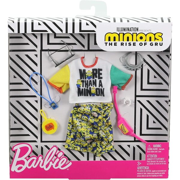 Barbie Fashion Pack Minions: Gonna, Top e Accessori Esclusivi per Bambine