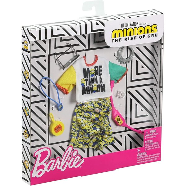 Barbie Fashion Pack Minions: Gonna, Top e Accessori Esclusivi per Bambine