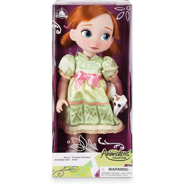 Disney Anna Frozen 16-Zoll-Puppe – Animators' Collection mit Olaf-Plüsch