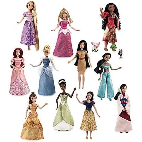 Deluxe Disney Set 11 Prinzessinnen: Rapunzel, Tiana, Jasmine, Ariel, Vaiana und andere
