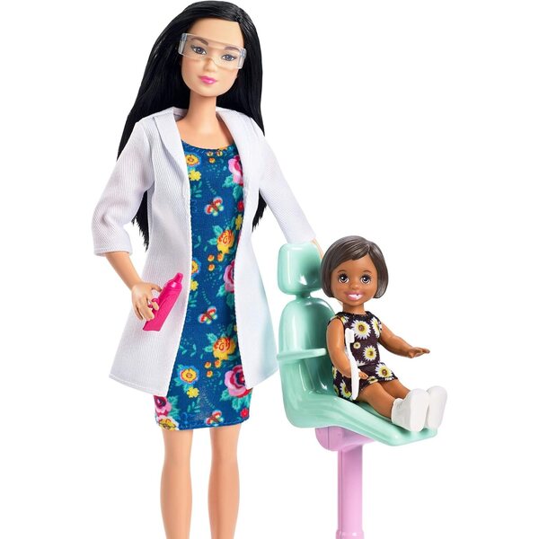 Barbie Dentist Careers mit Puppe, Stuhl und Zubehör für Rollenspiele