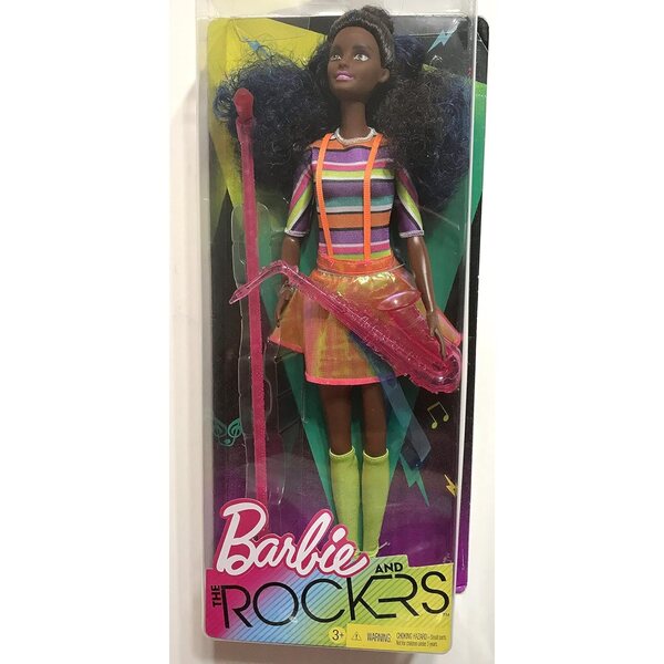 Barbie und die Rocker – 30,5 cm große Saxophonistenpuppe mit Mikrofon und Modeaccessoires