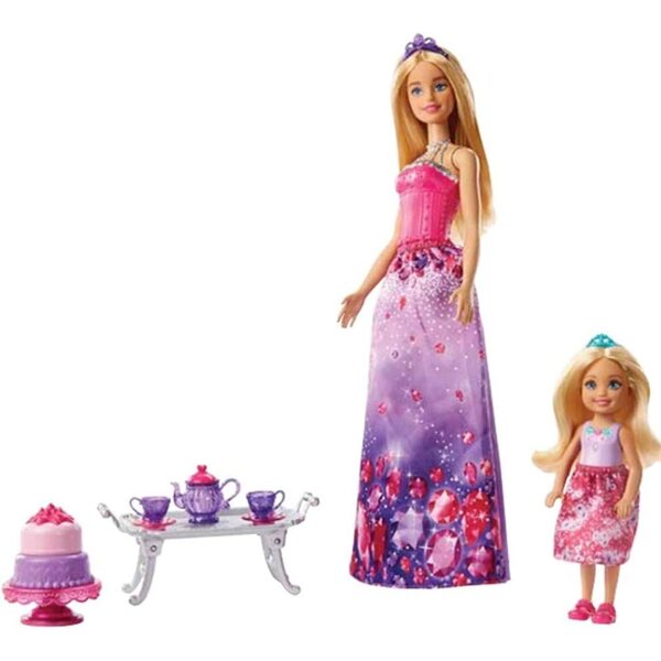 Barbie Dreamtopia-Spielset mit Tee-, Kuchen- und Prinzessinnen-Accessoires