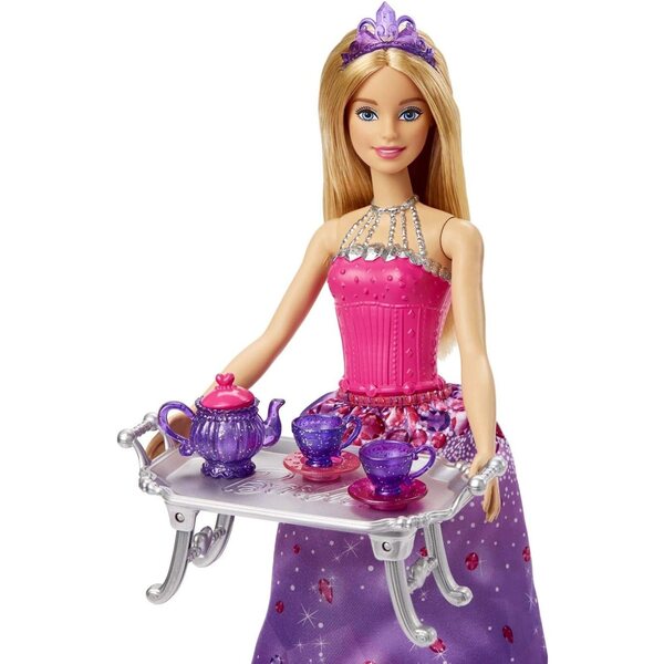 Barbie Dreamtopia-Spielset mit Tee-, Kuchen- und Prinzessinnen-Accessoires